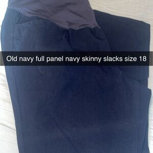 MATERNITY Navy Skinny Slacks